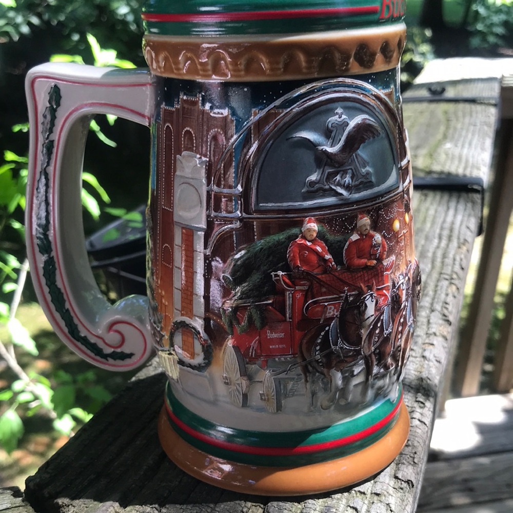 Budweiser 1997  Holiday Beer Stein-New in Box- Vintage